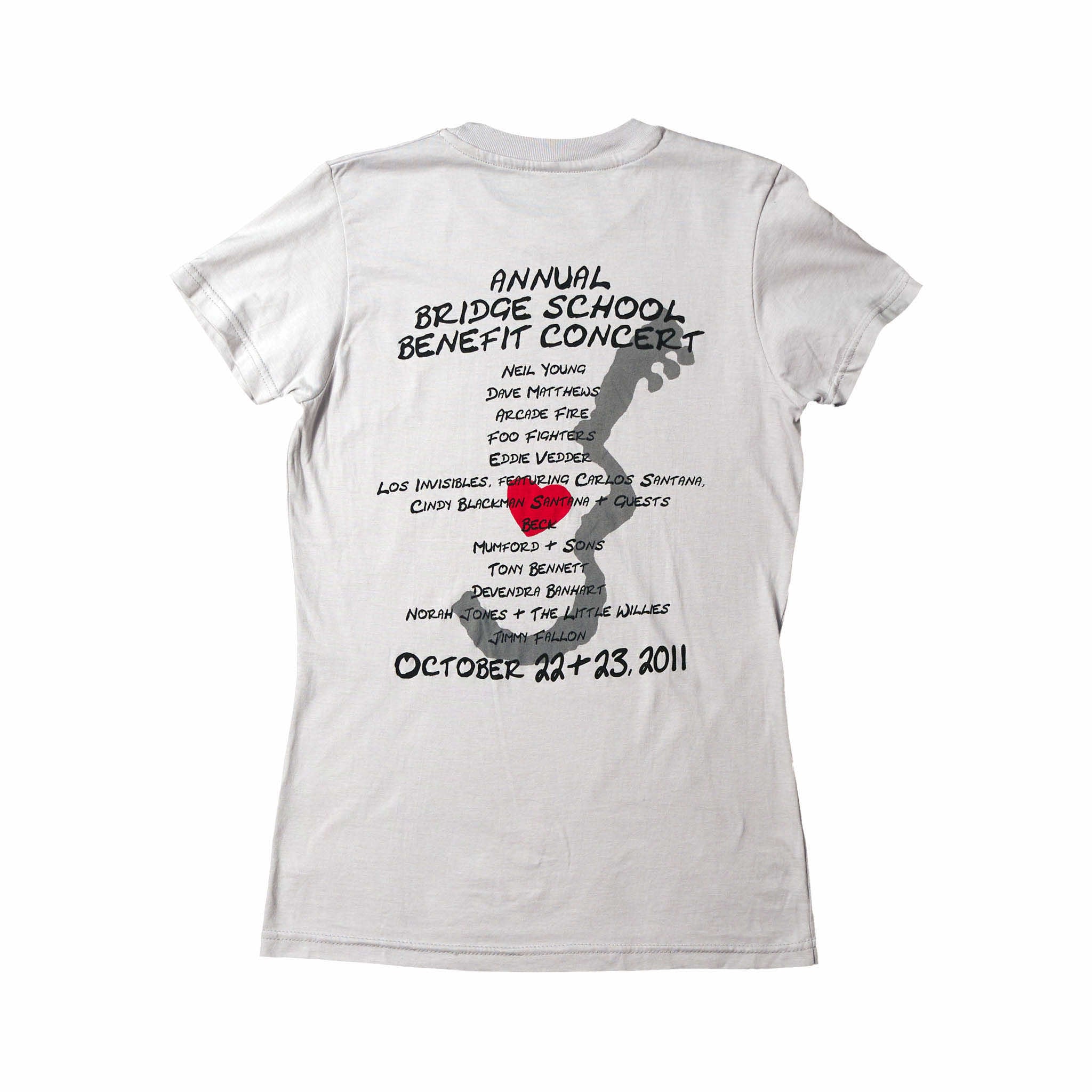 2011 - 25th Bridge School Benefit Concert Women's Short Sleeve Tee
