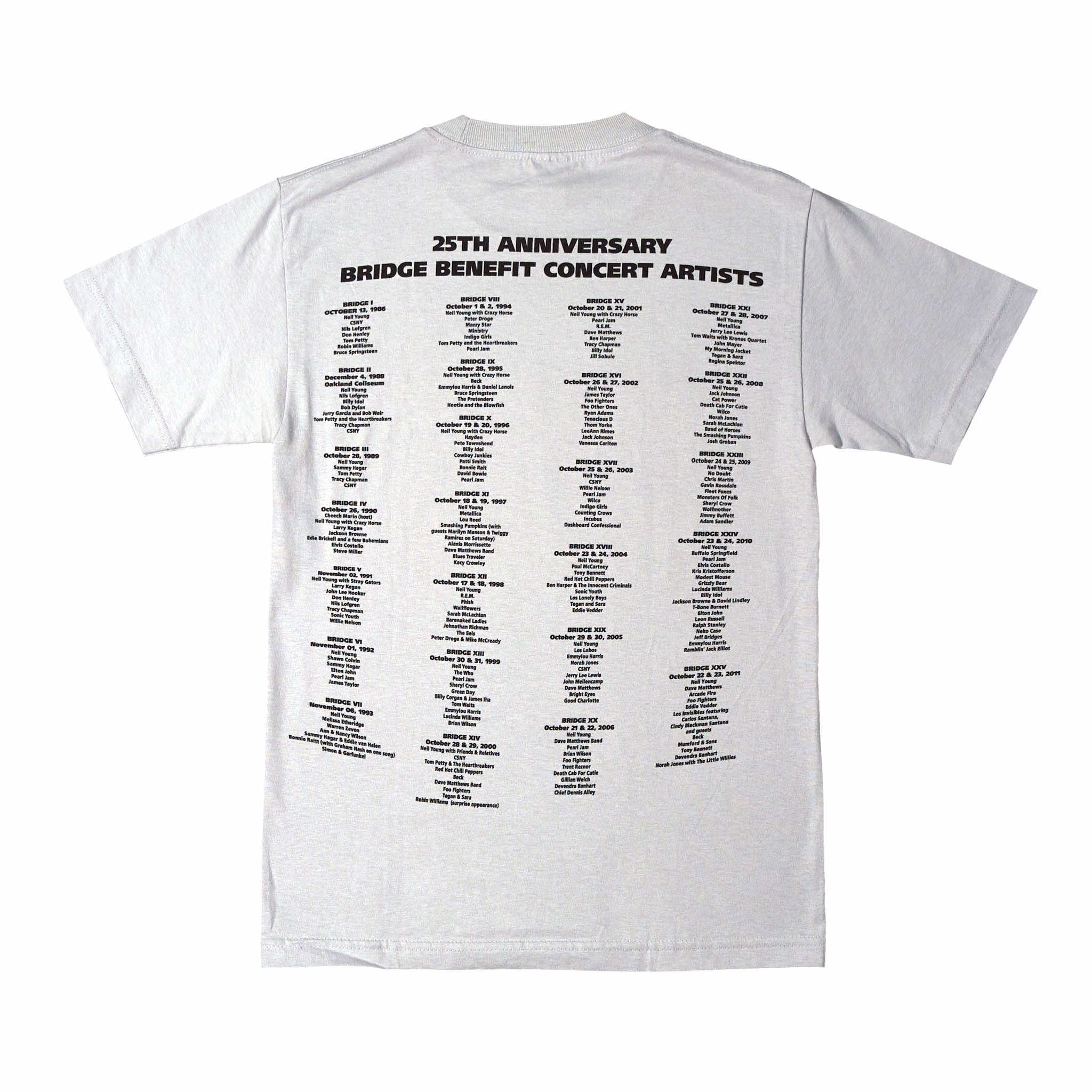 2011 - 25th Bridge School Benefit Concert Short Sleeve Tee
