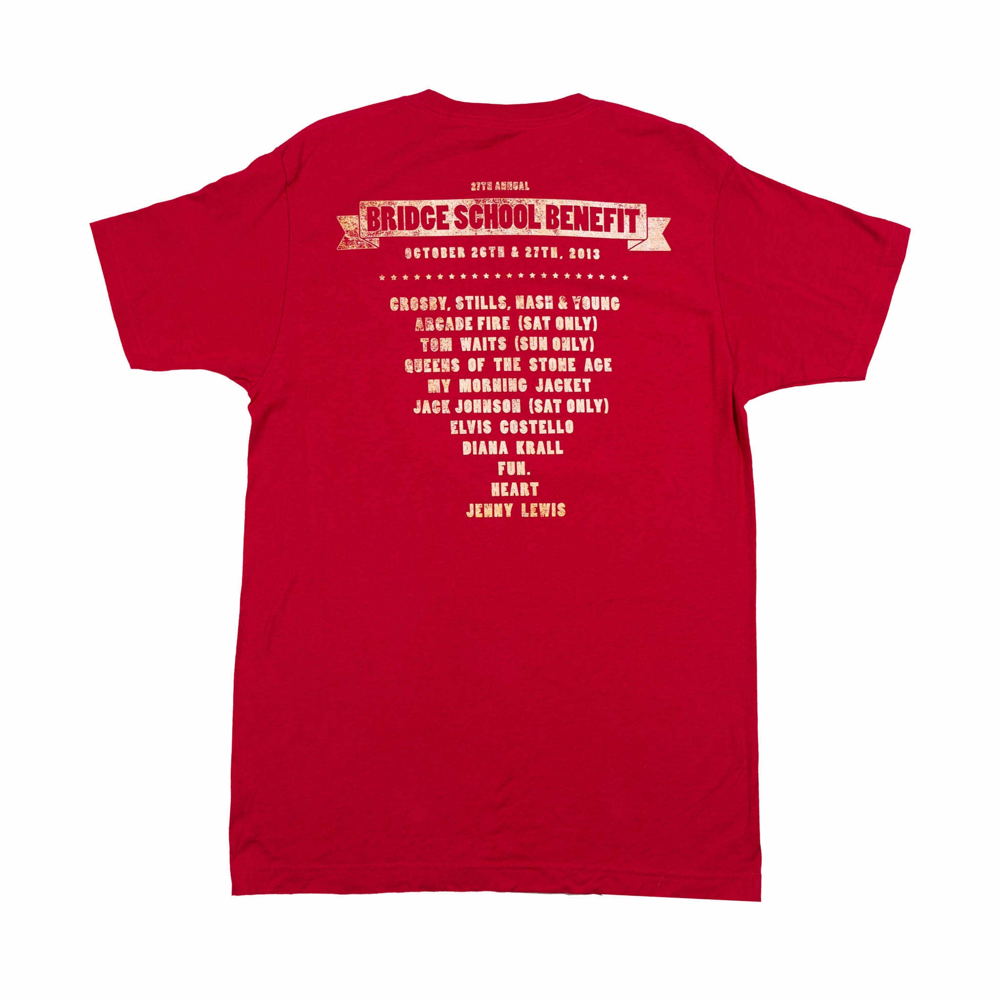 2013 - 27th Bridge School Benefit Concert Short Sleeve Tee