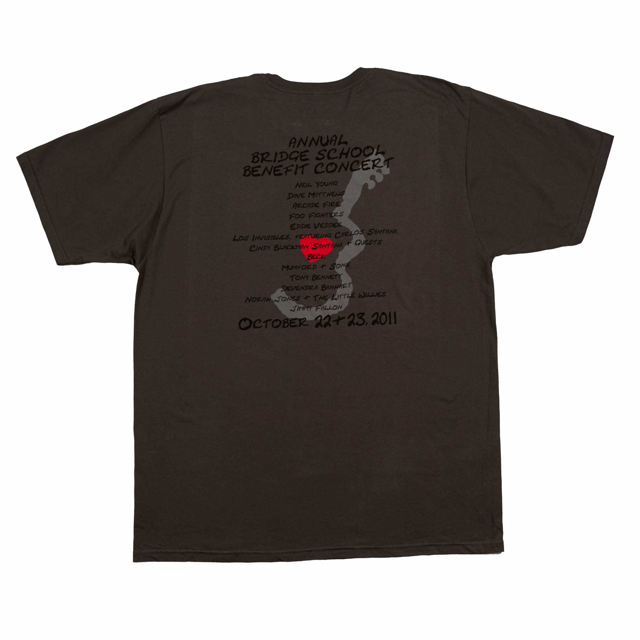 2011 - 25th Bridge School Benefit Concert Short Sleeve Tee