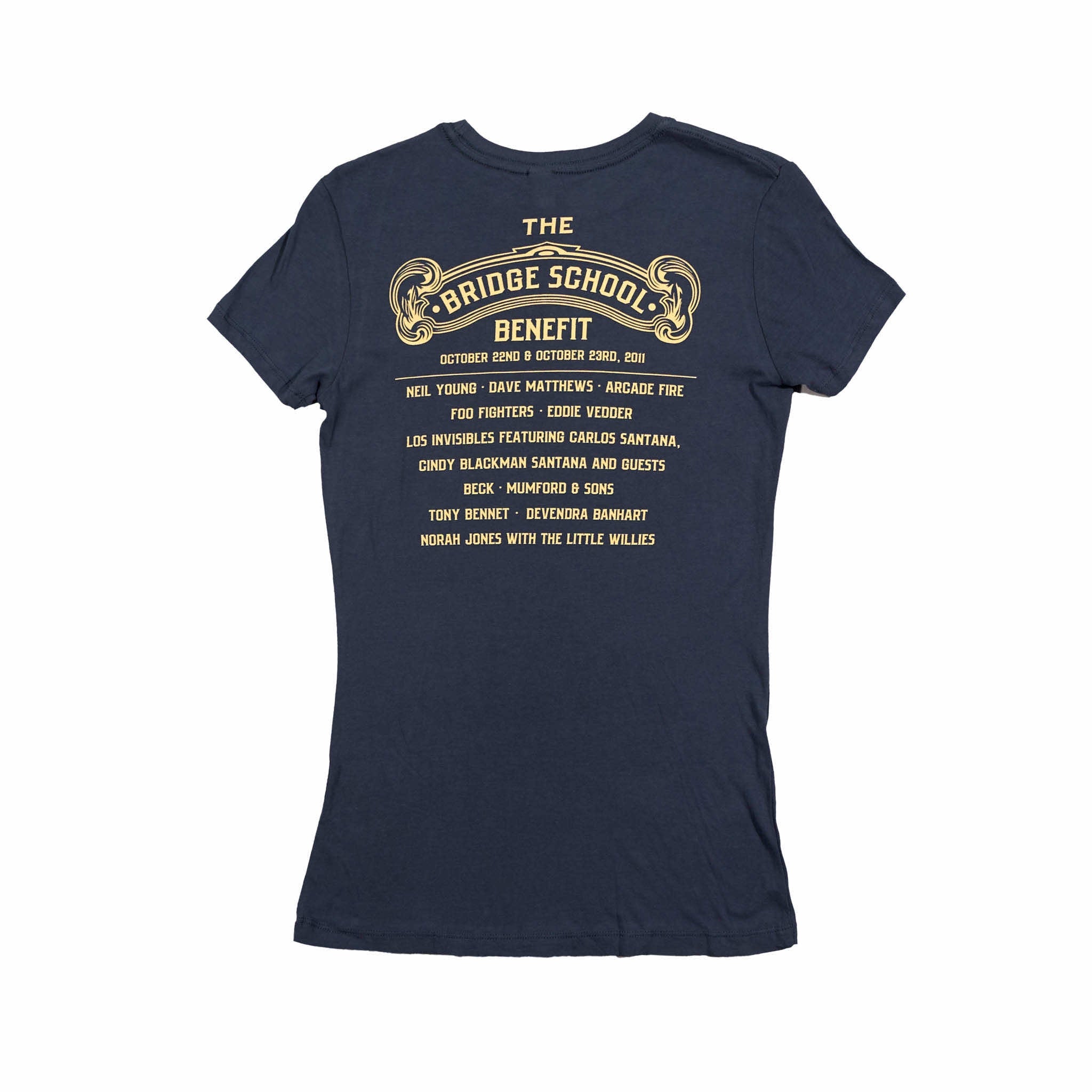 2011 - 25th Bridge School Benefit Concert Short Sleeve Women's Tee