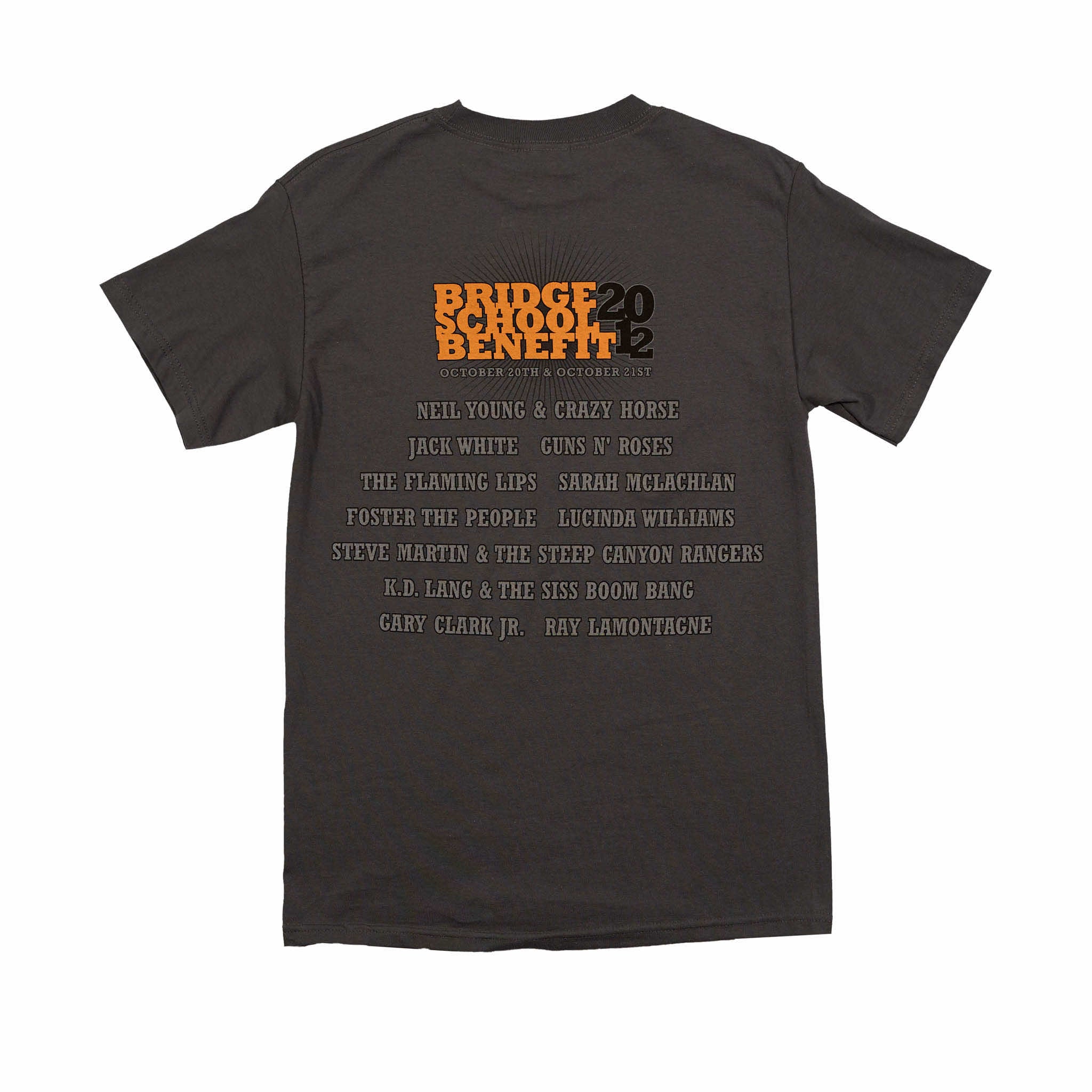 2012 - 26th Bridge School Benefit Concert Short Sleeve Tee