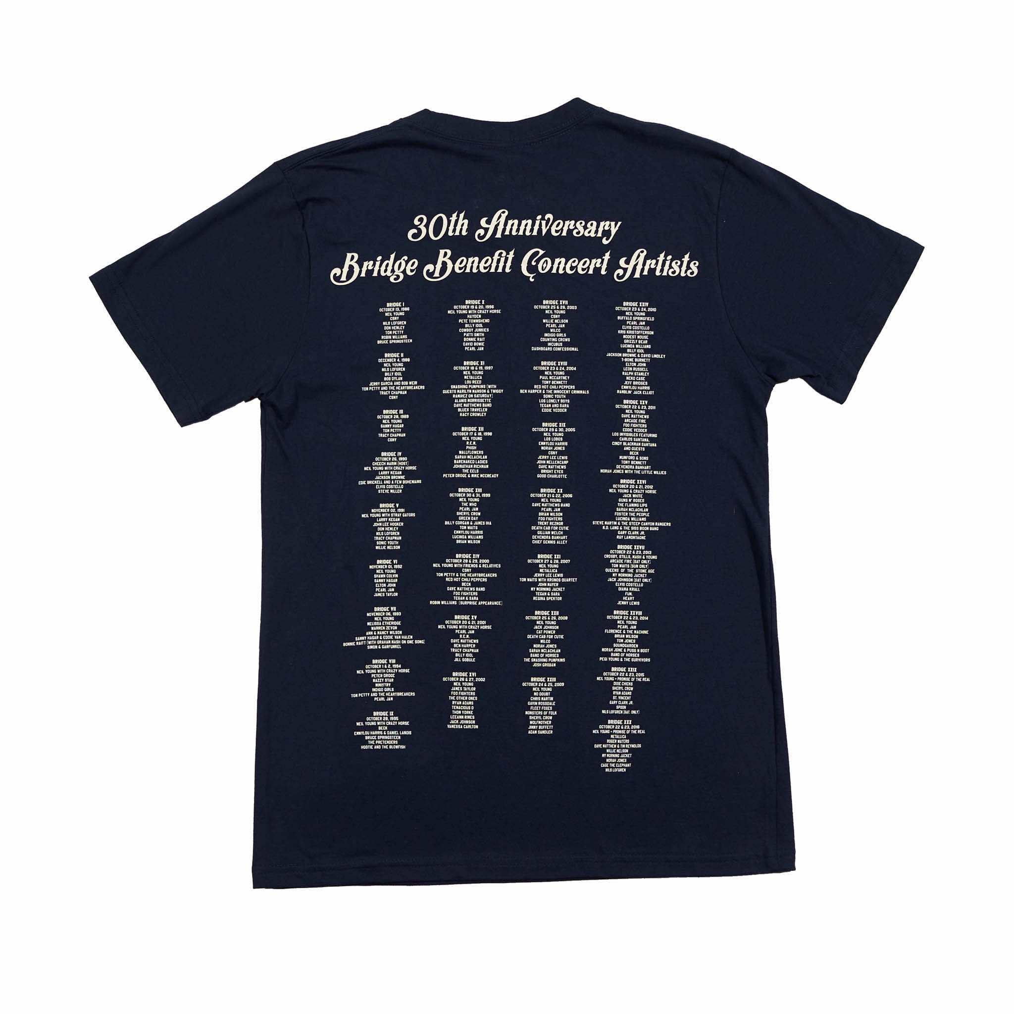 2016 - 30th Bridge School Benefit Concert Short Sleeve Tee