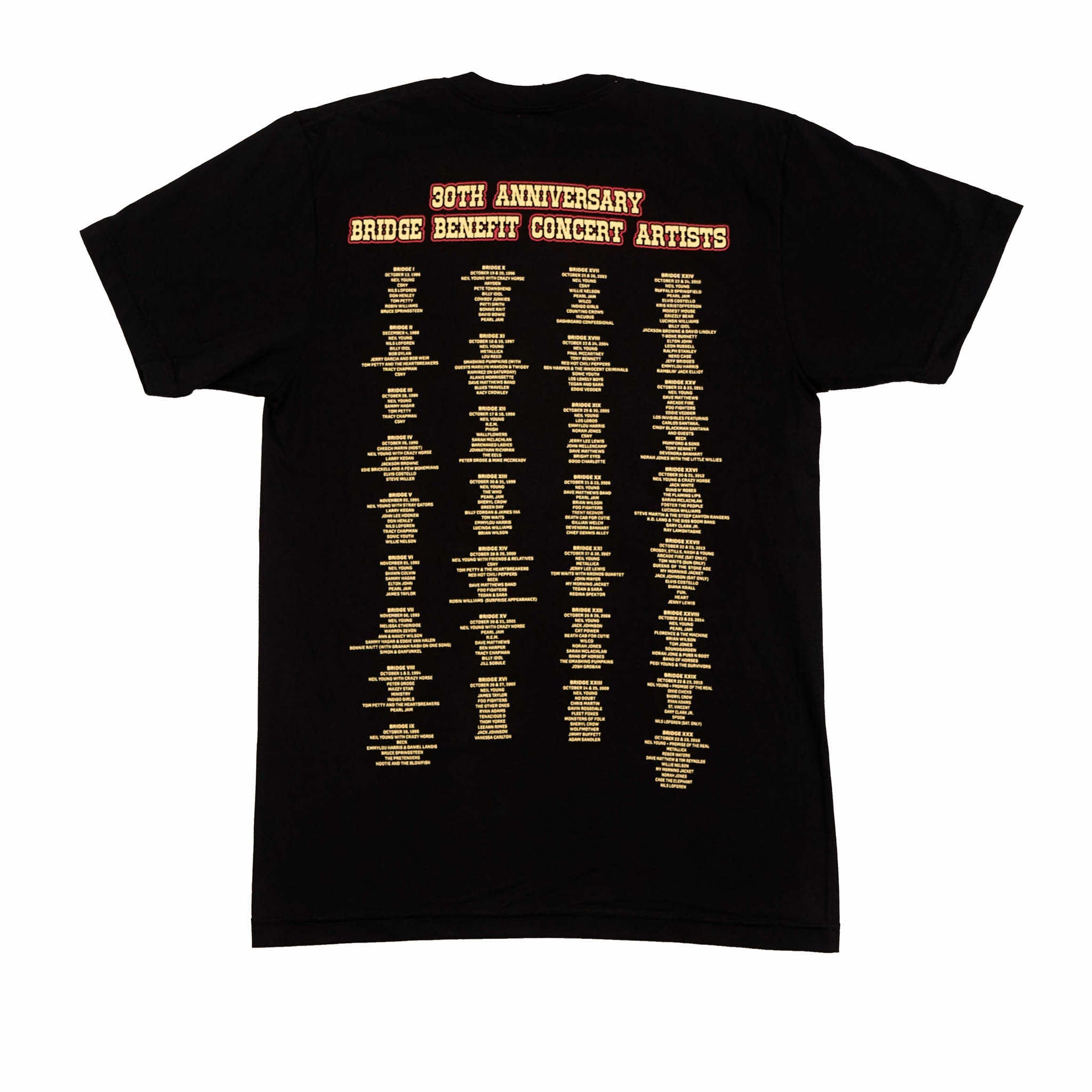 2016 - 30th Bridge School Benefit Concert Short Sleeve Tee