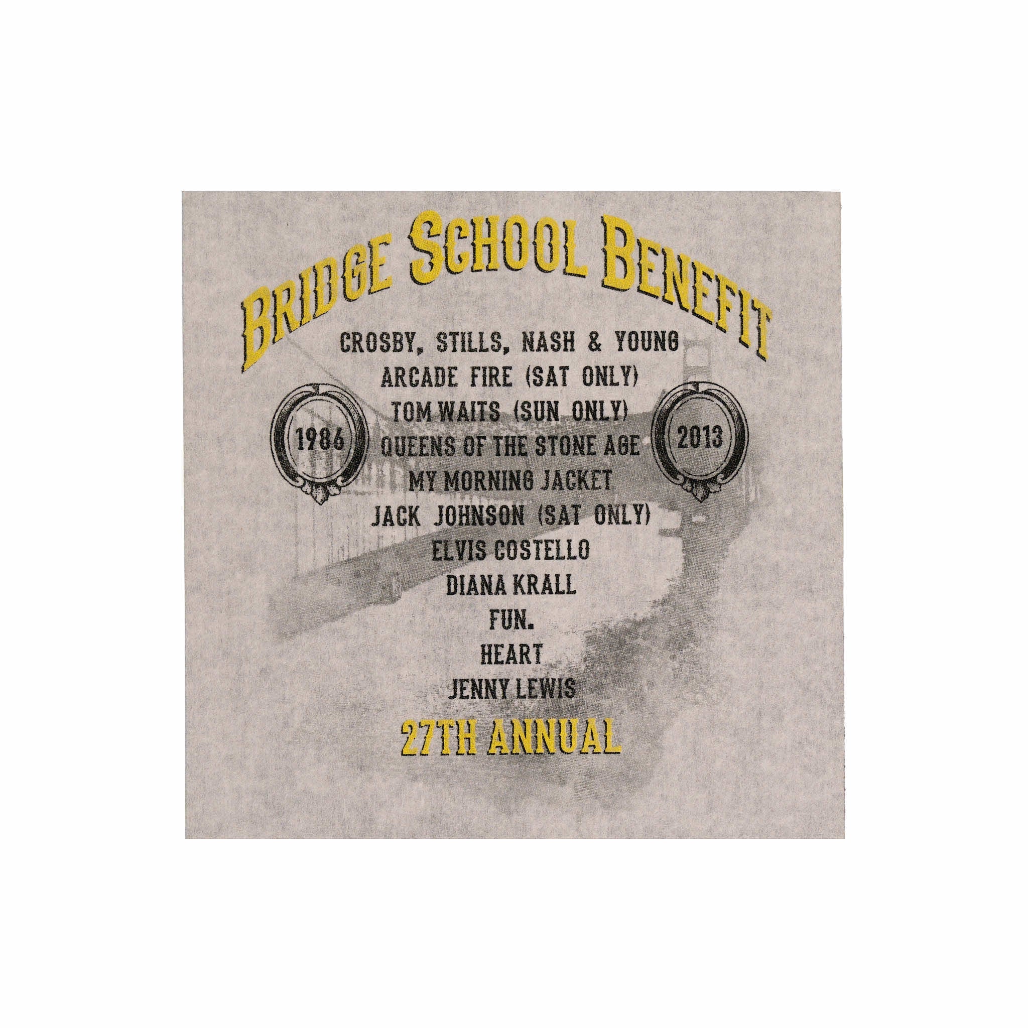 2013 - 27th Bridge School Benefit Concert pellon