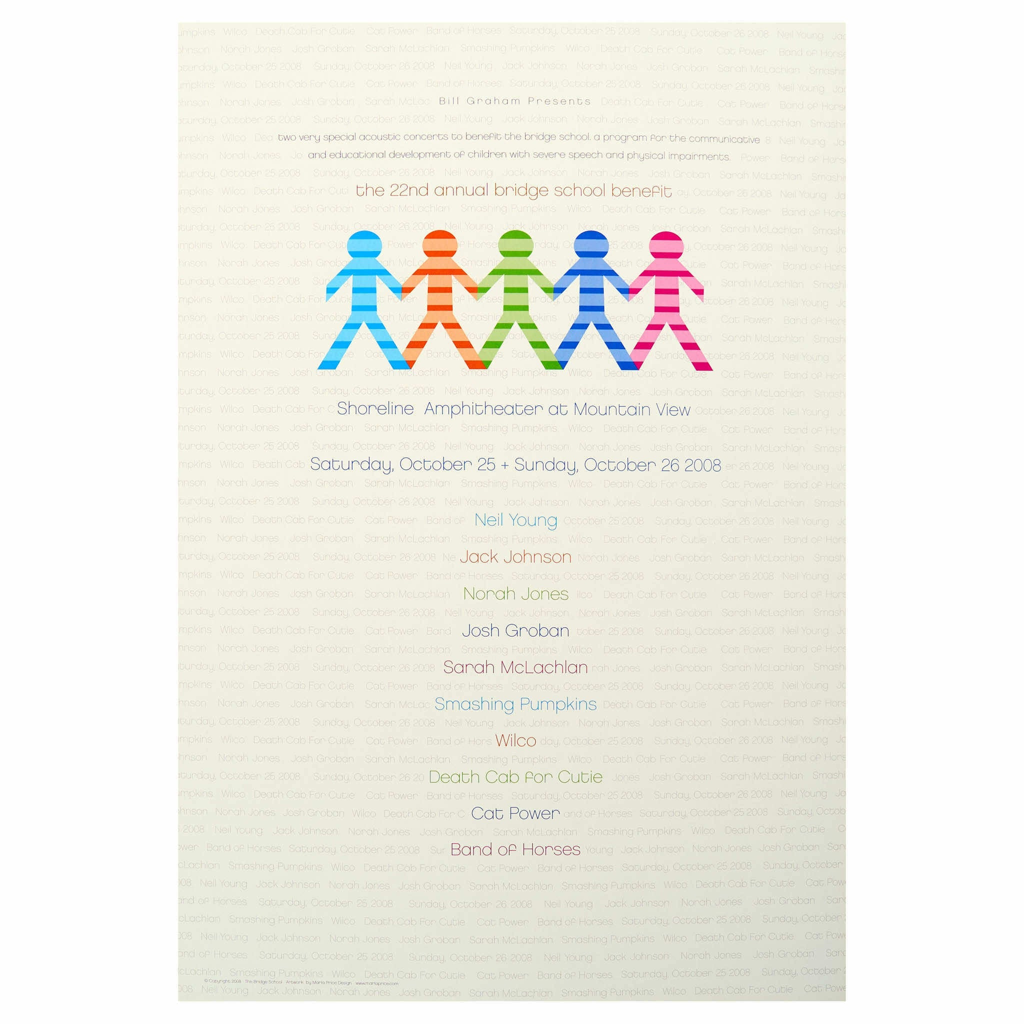 2008 - 22nd Bridge School Benefit Concert poster