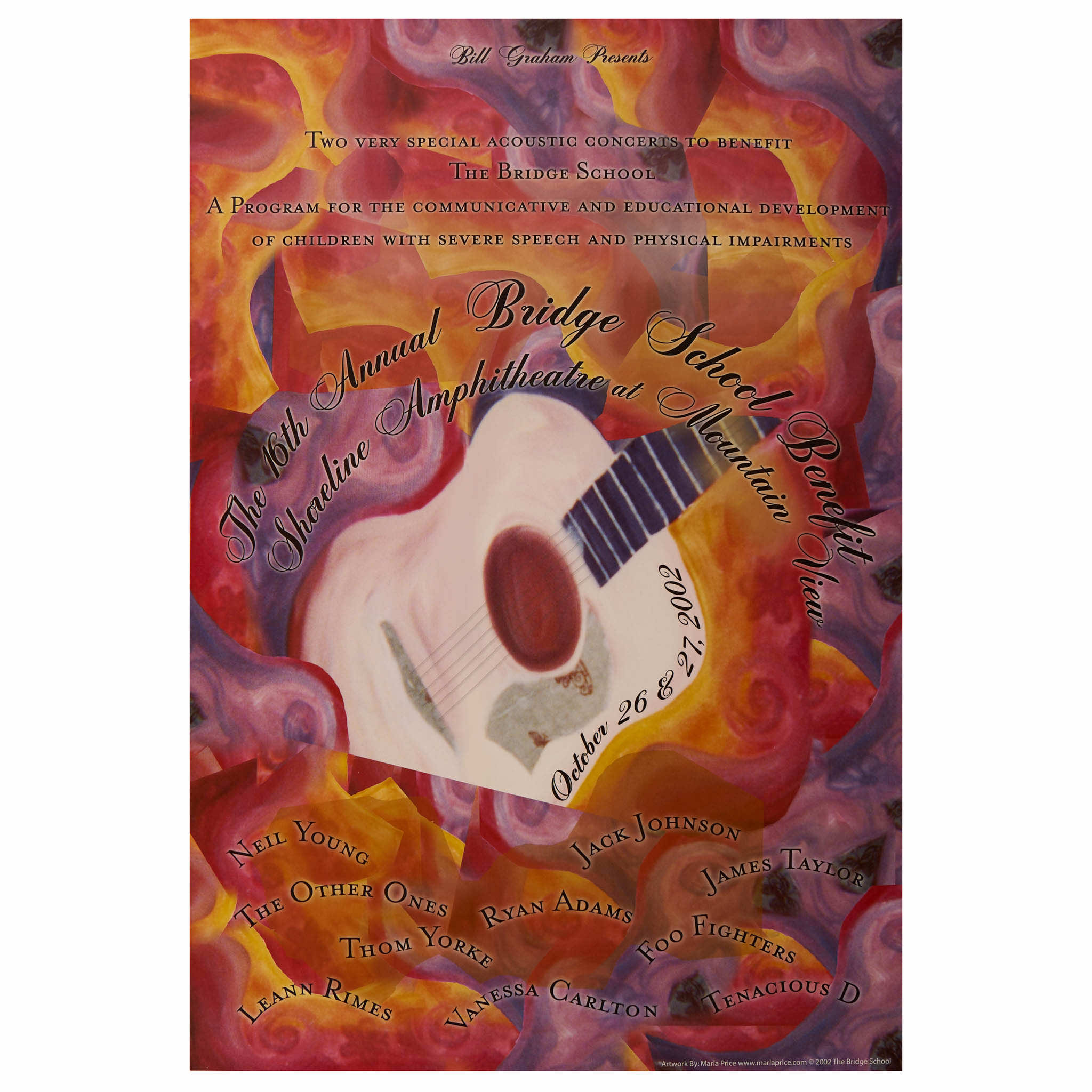 2002 - 16th Bridge School Benefit Concert poster
