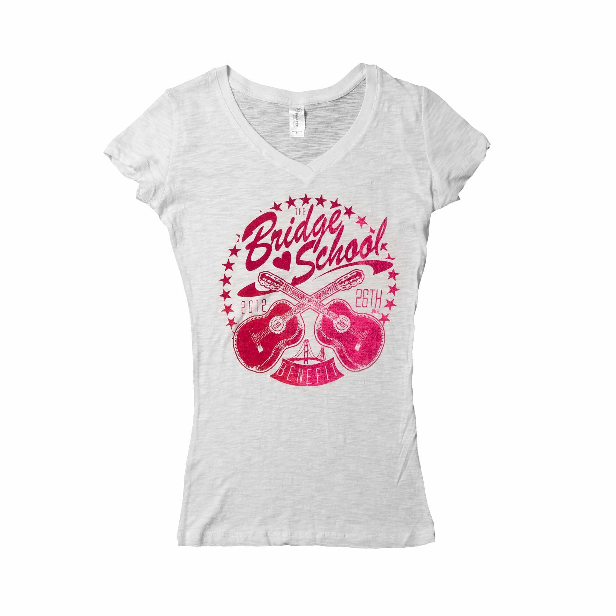 2012 - 26th Bridge School Benefit Concert Women's Short Sleeve V-Neck Tee