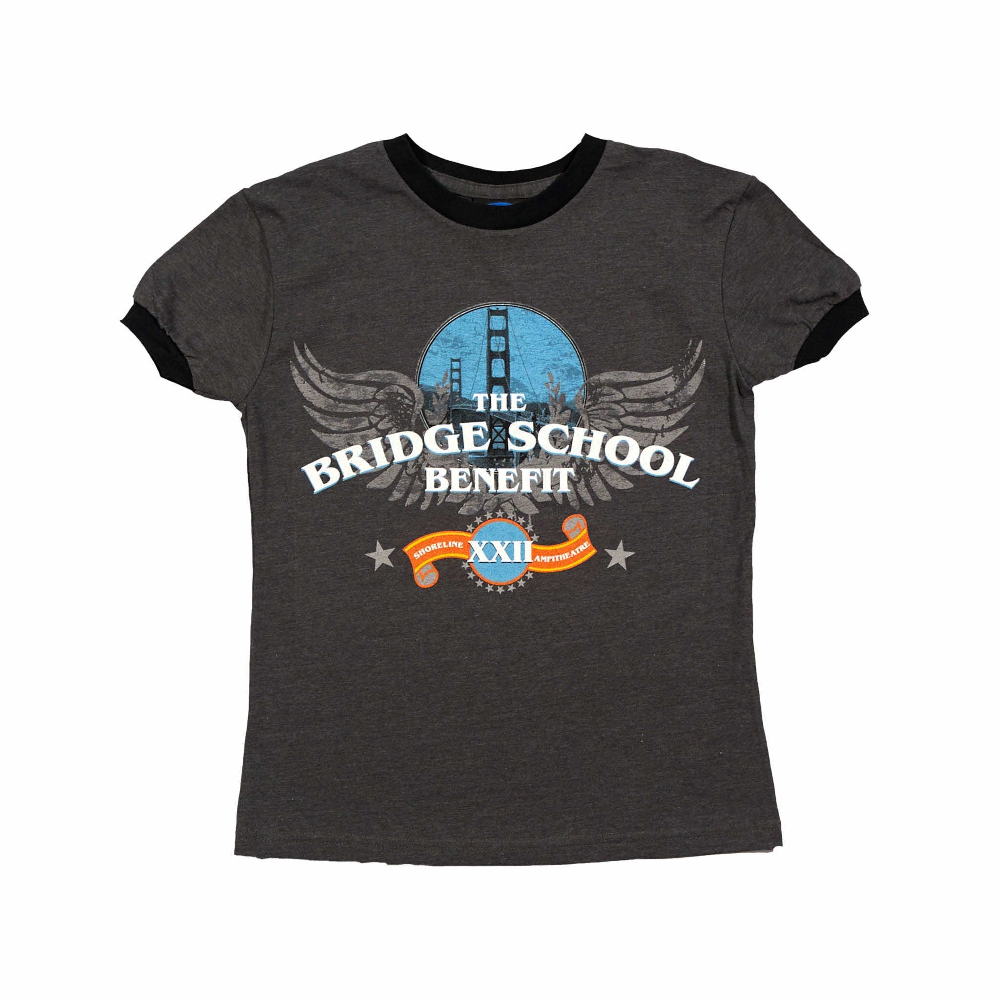 2007 - 21st Bridge School Benefit Concert Short Sleeve Youth Ringer Tee