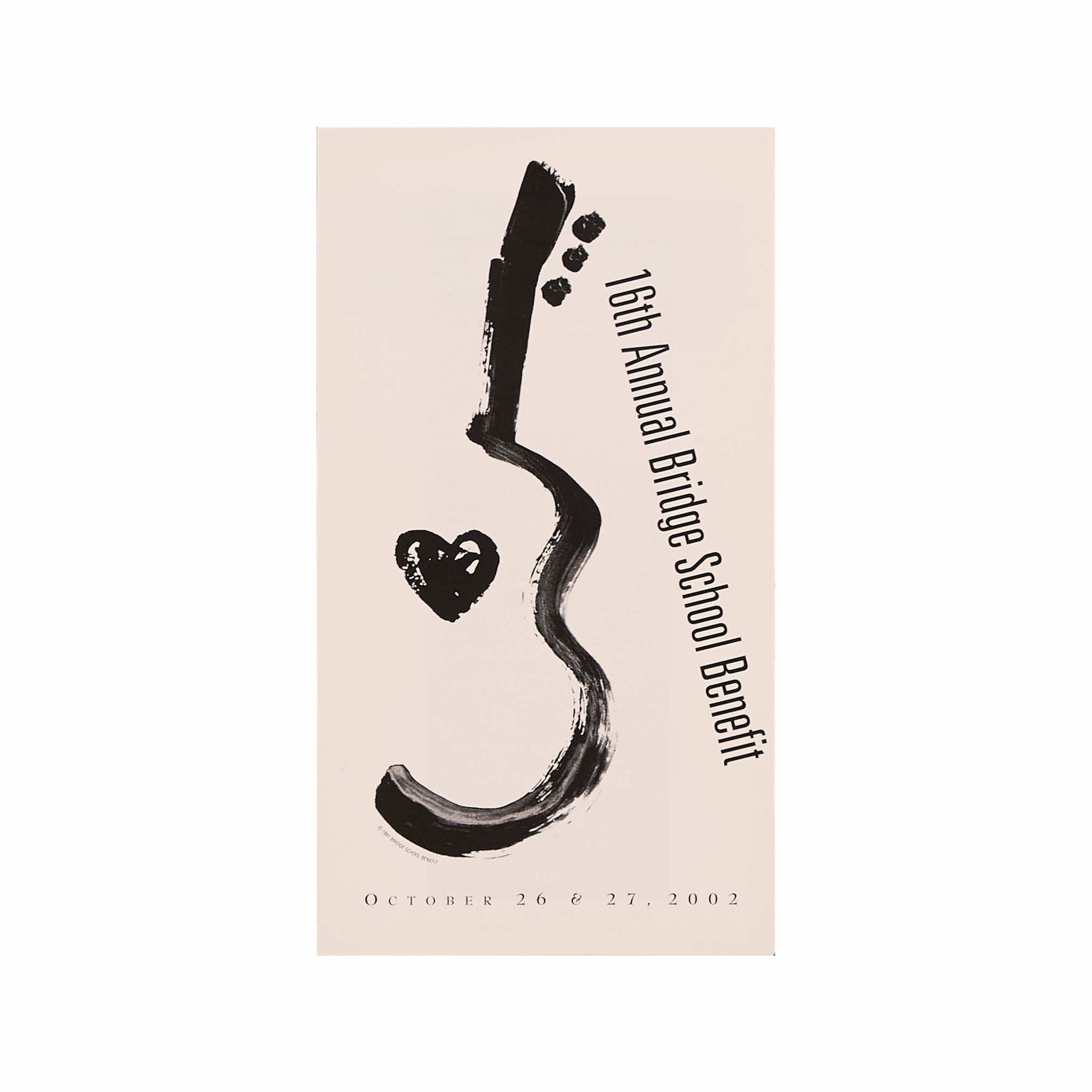 2002 - 16th Annual Bridge School Benefit concert program