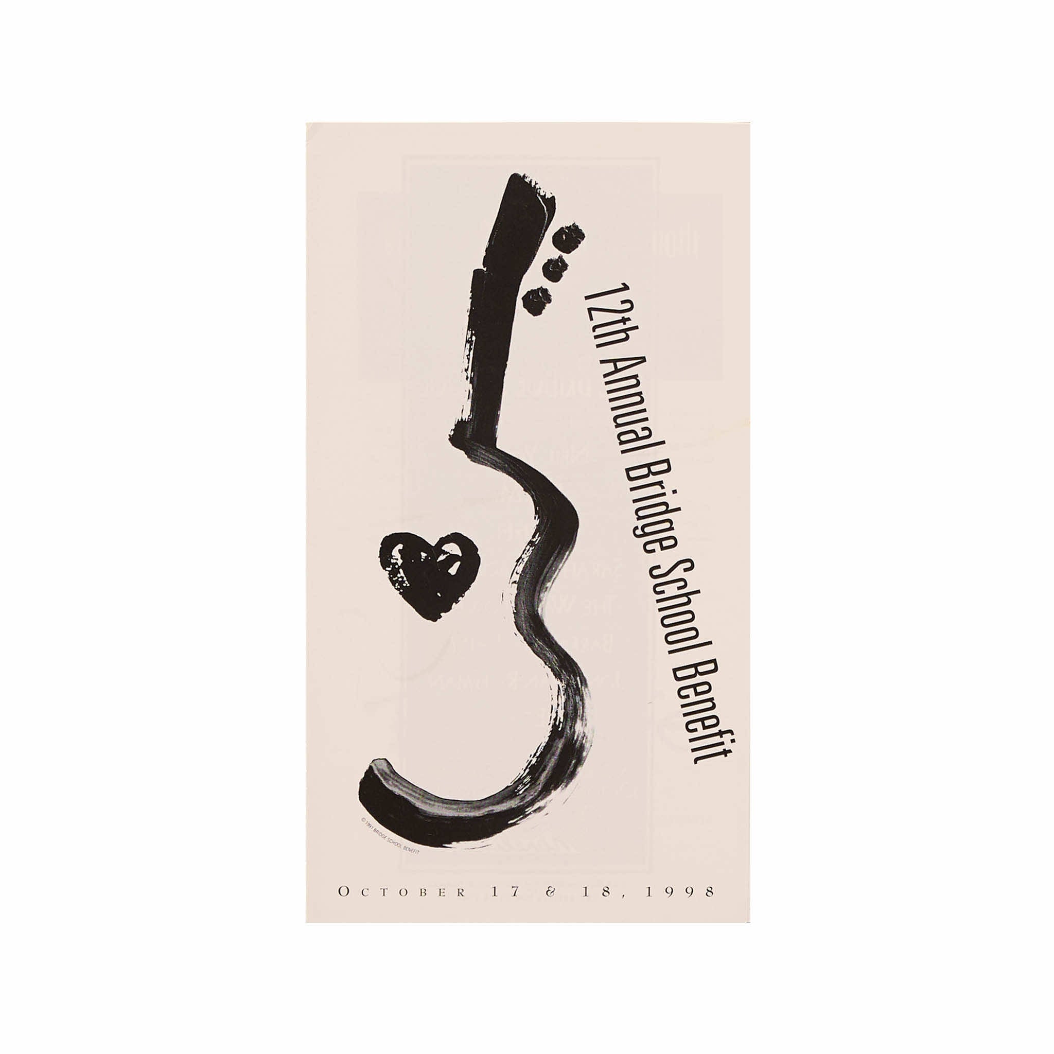 1998 - 12th Annual Bridge School Benefit concert program
