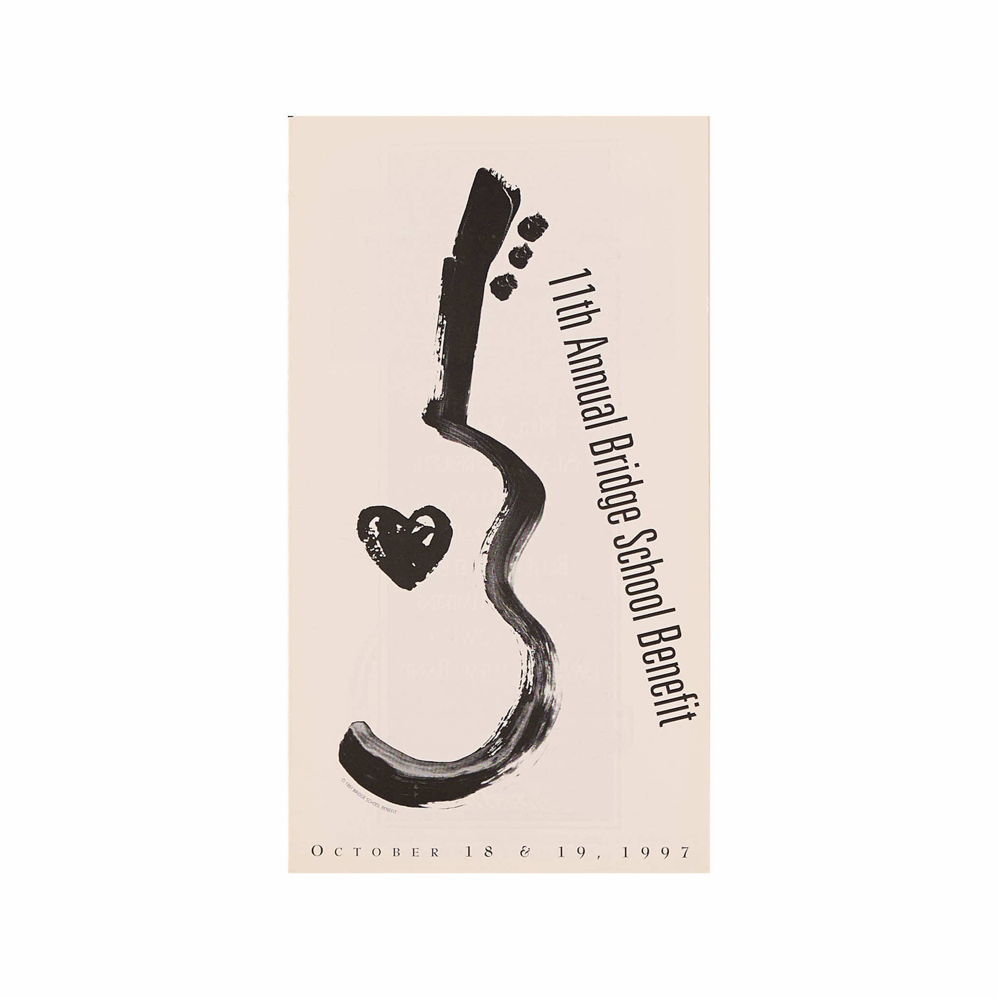 1997 - 11th Annual Bridge School Benefit concert program