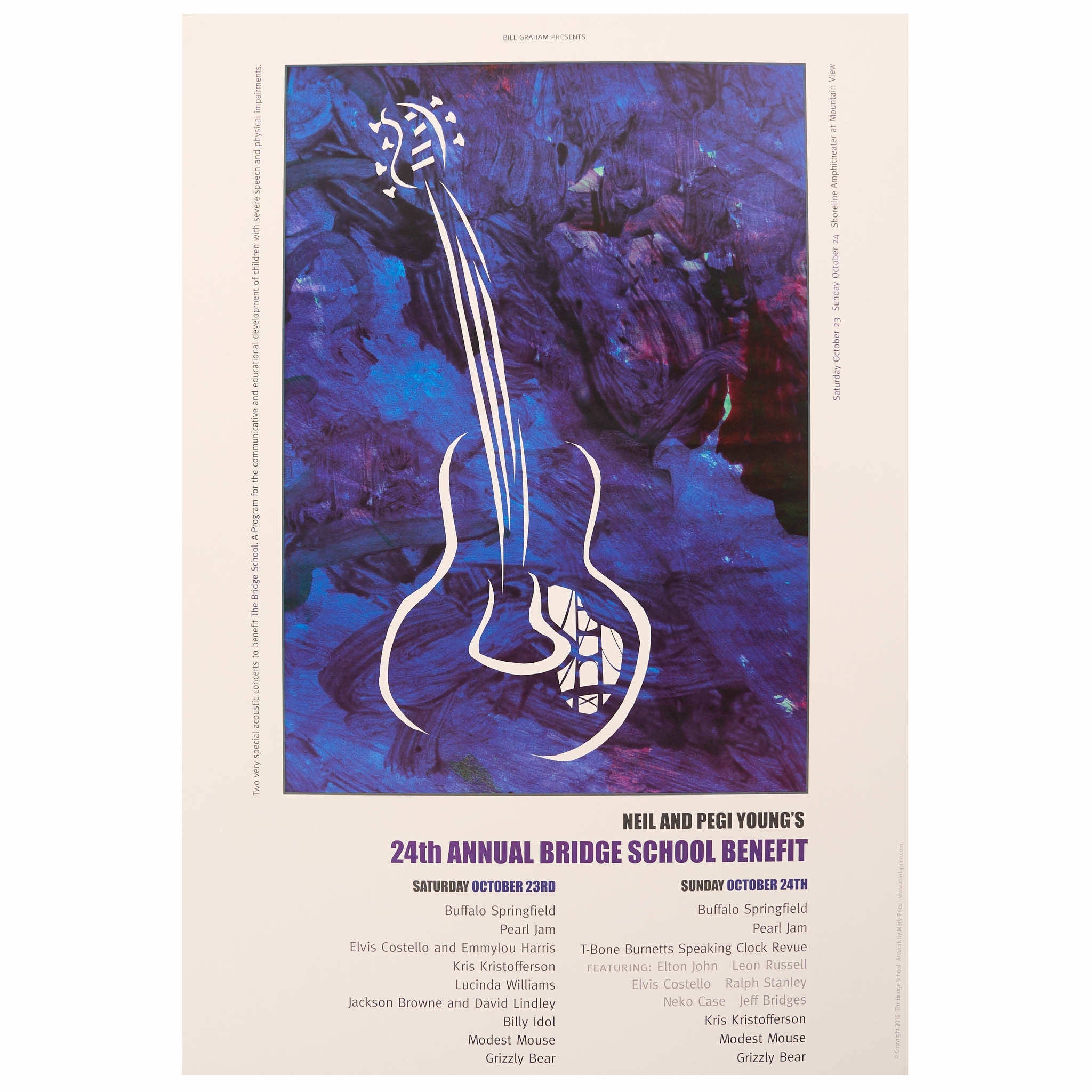 2010 - 24th Bridge School Benefit Concert poster