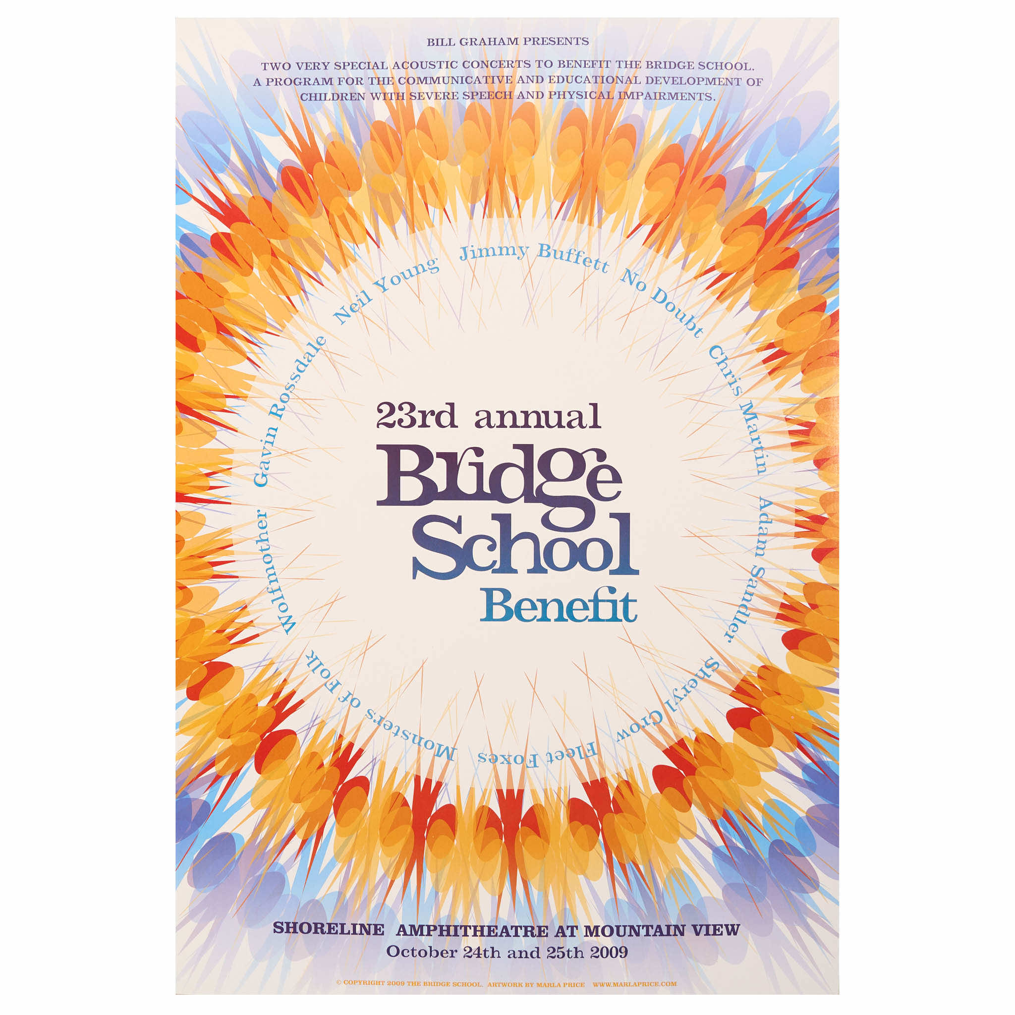 2009 - 23rd Bridge School Benefit Concert poster