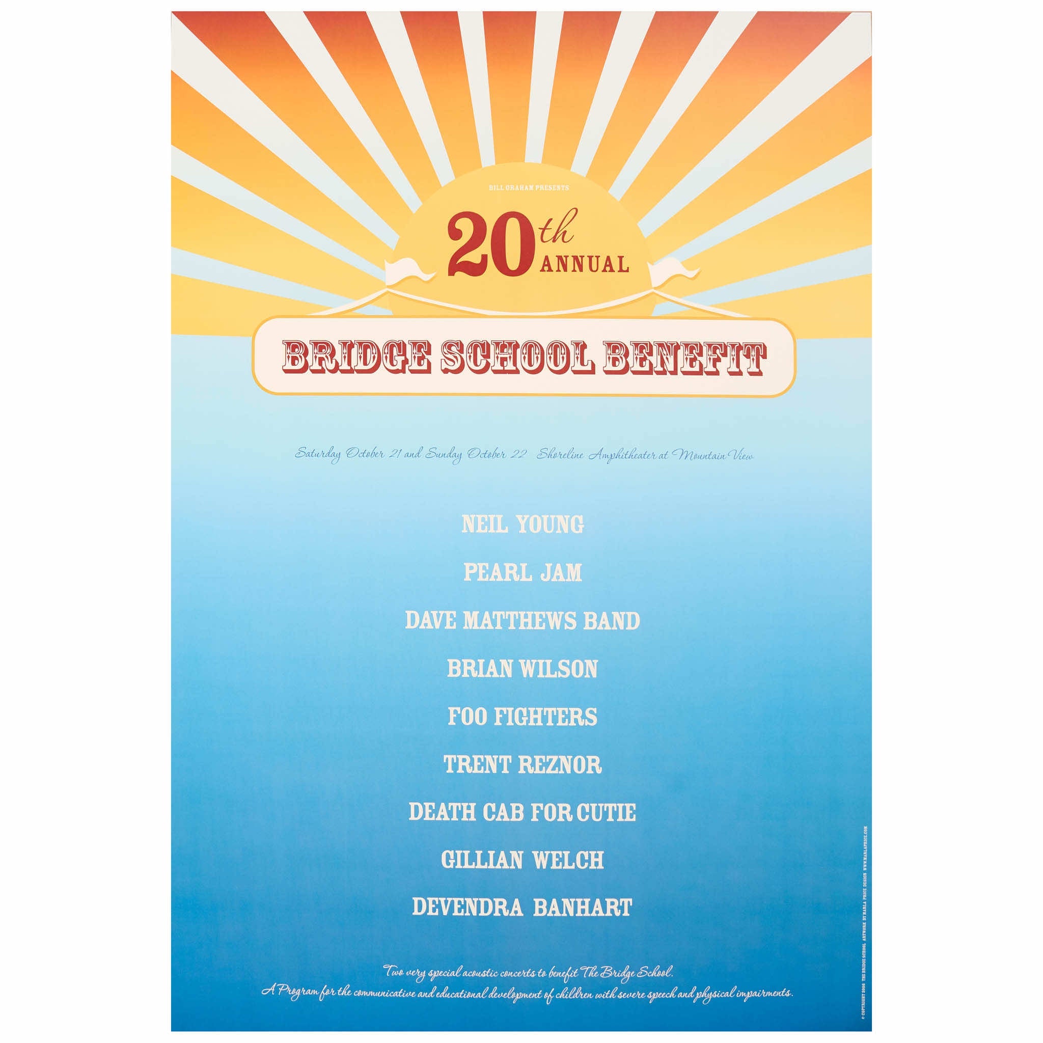 2006 - 20th Bridge School Benefit Concert poster