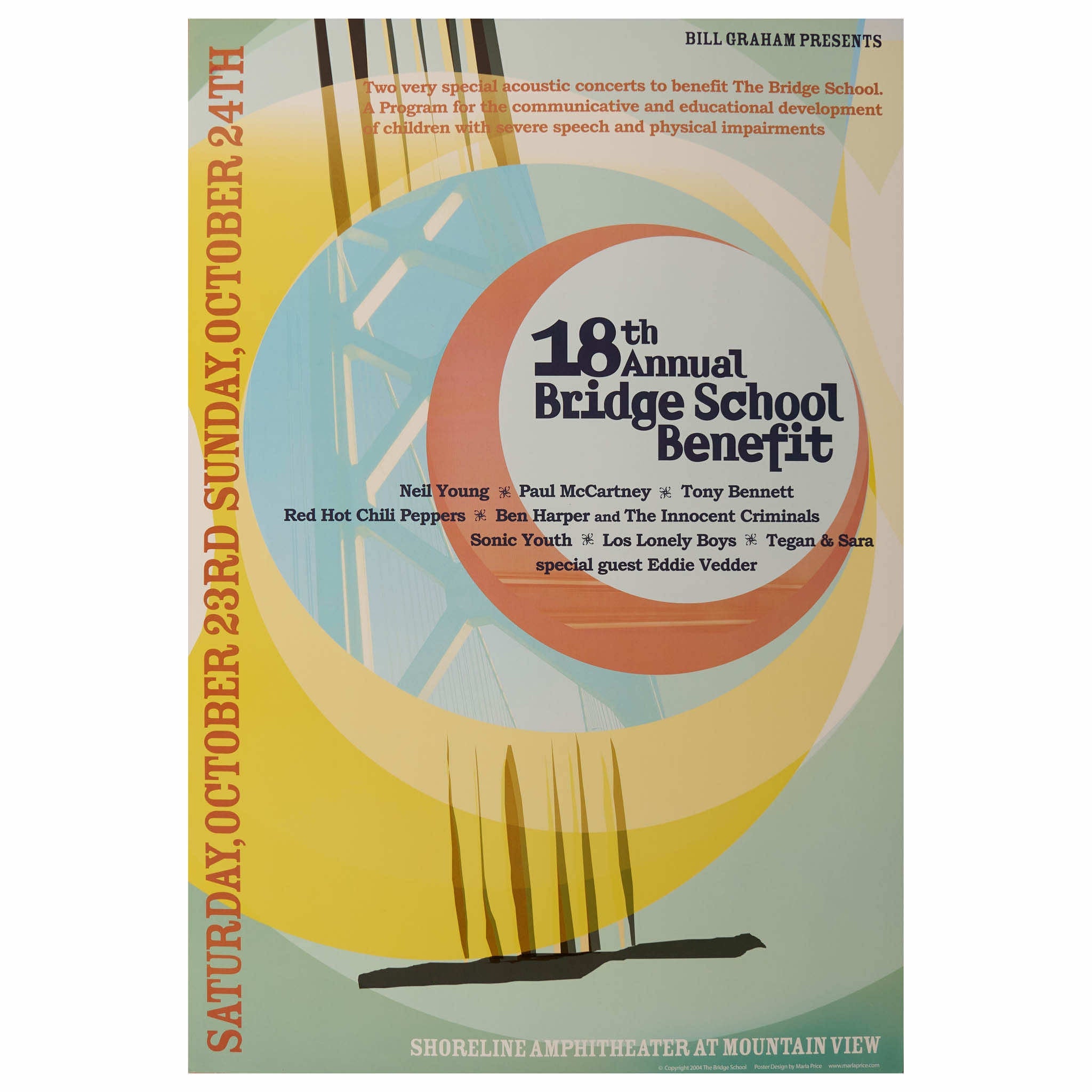 2004 - 18th Bridge School Benefit Concert poster
