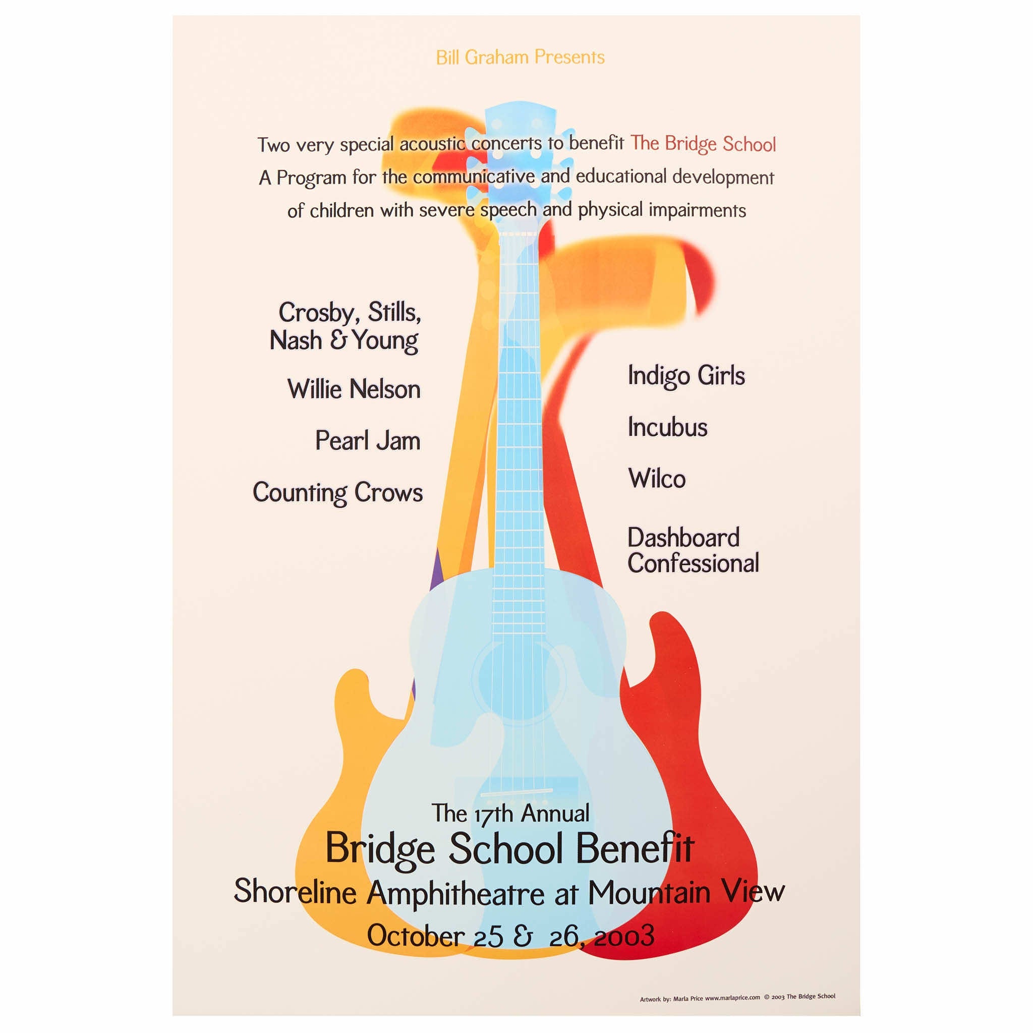 2003 - 17th Bridge School Benefit Concert poster